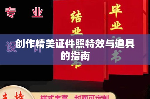 韶关创作精美证件照特效与道具的指南
